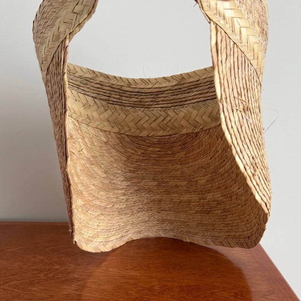 Straw Sun Visor Hat (handmade) - Picture 7 of 7